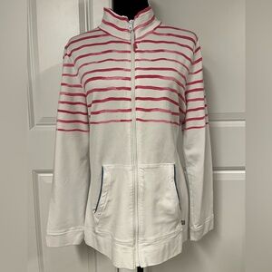 T by Talbots Pink Wave Stripe Jacket